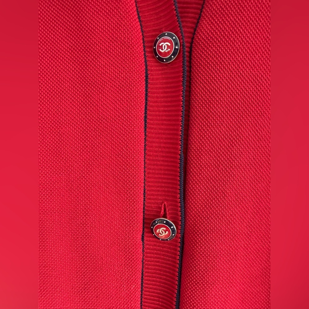 Authentic Chanel 20c Cc Button Longline Cardigan … - image 5